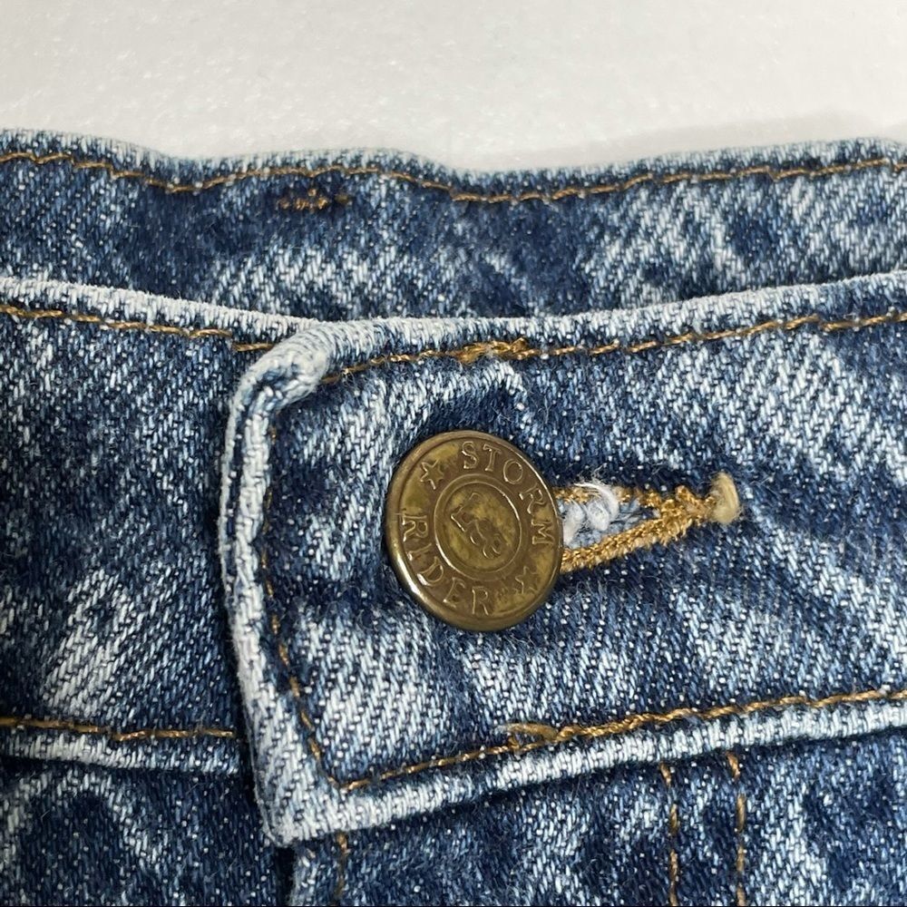 VTG Lee Acid Wash Denim Cotton Retro Vintage High Waist Mom Jeans Tapered Leg - Picture 4 of 8